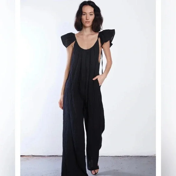 ! Shop Meg Ruffle Jump jumpsuit sz M - Picture 2 of 7